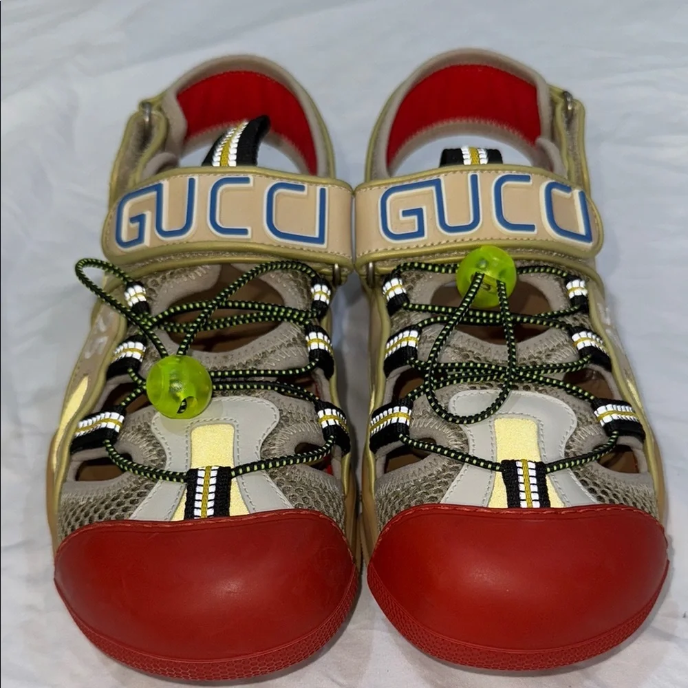 Gucci Unisex Red and Beige Shoes 7.5 men’s/ 9.5 women’s